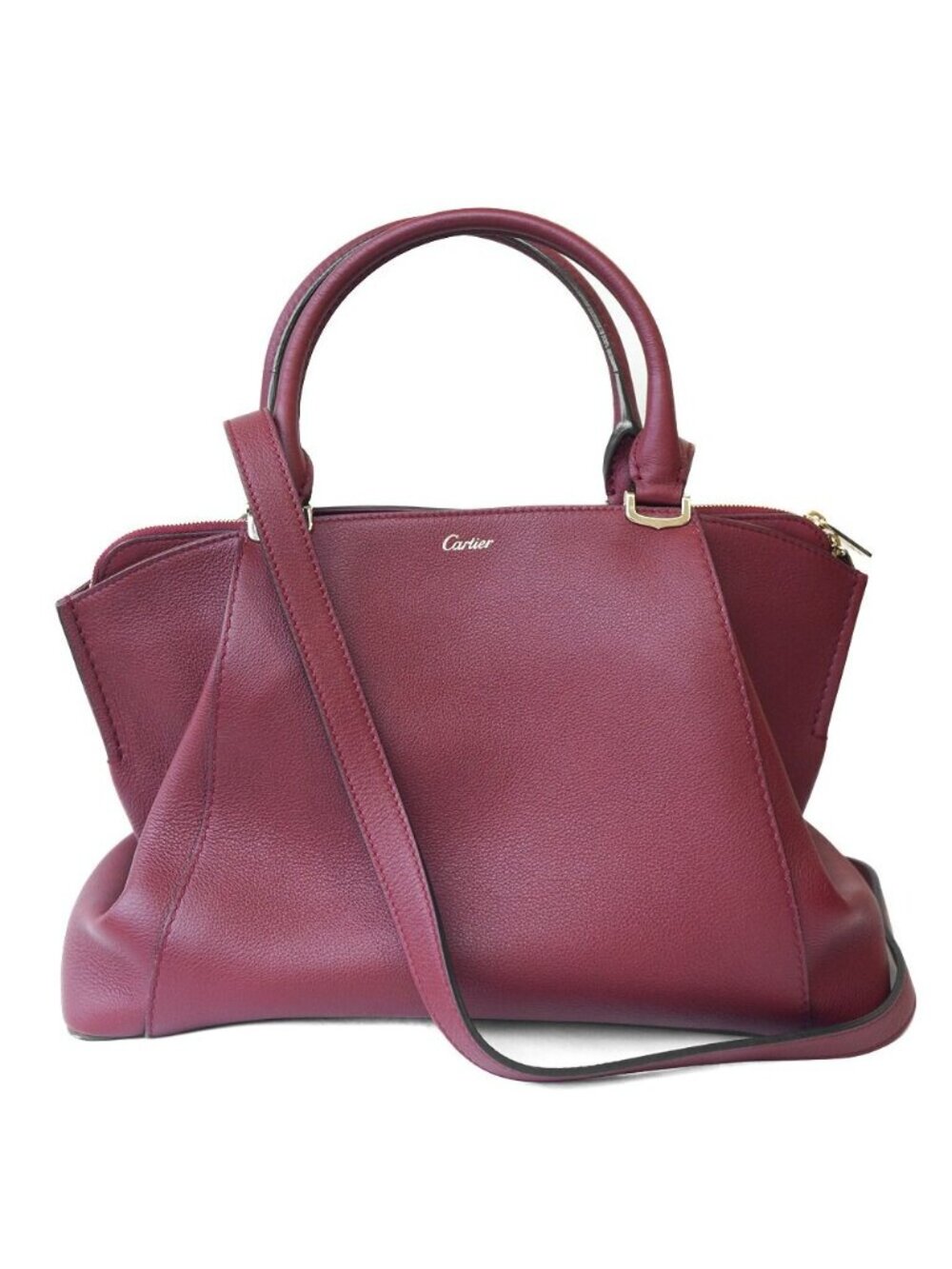 Cartier Shoulder Bag Gold Bordeaux
